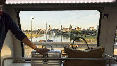 Ansicht Dresden aus dem Zug